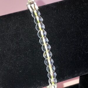 4Ocean Brand Clear and Green Beaded Boho Adjustable Bracelet